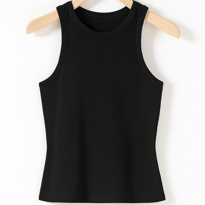Elegantes geripptes Tanktop | Ärmellos