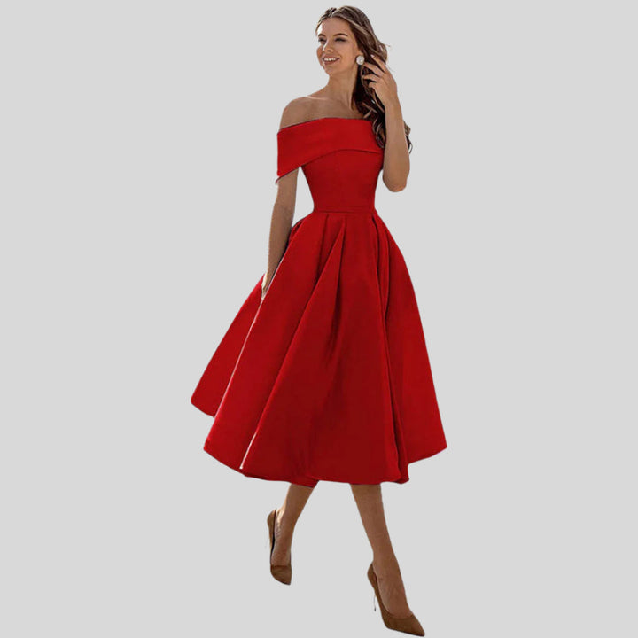 Melanie | Damen Mode Trägerlos Partykleid | Lässig