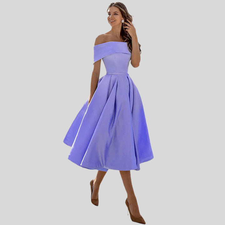 Melanie | Damen Mode Trägerlos Partykleid | Lässig