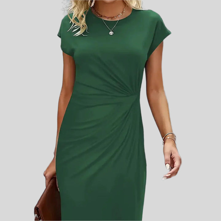 Elegantes Rundhalskleid | Midi