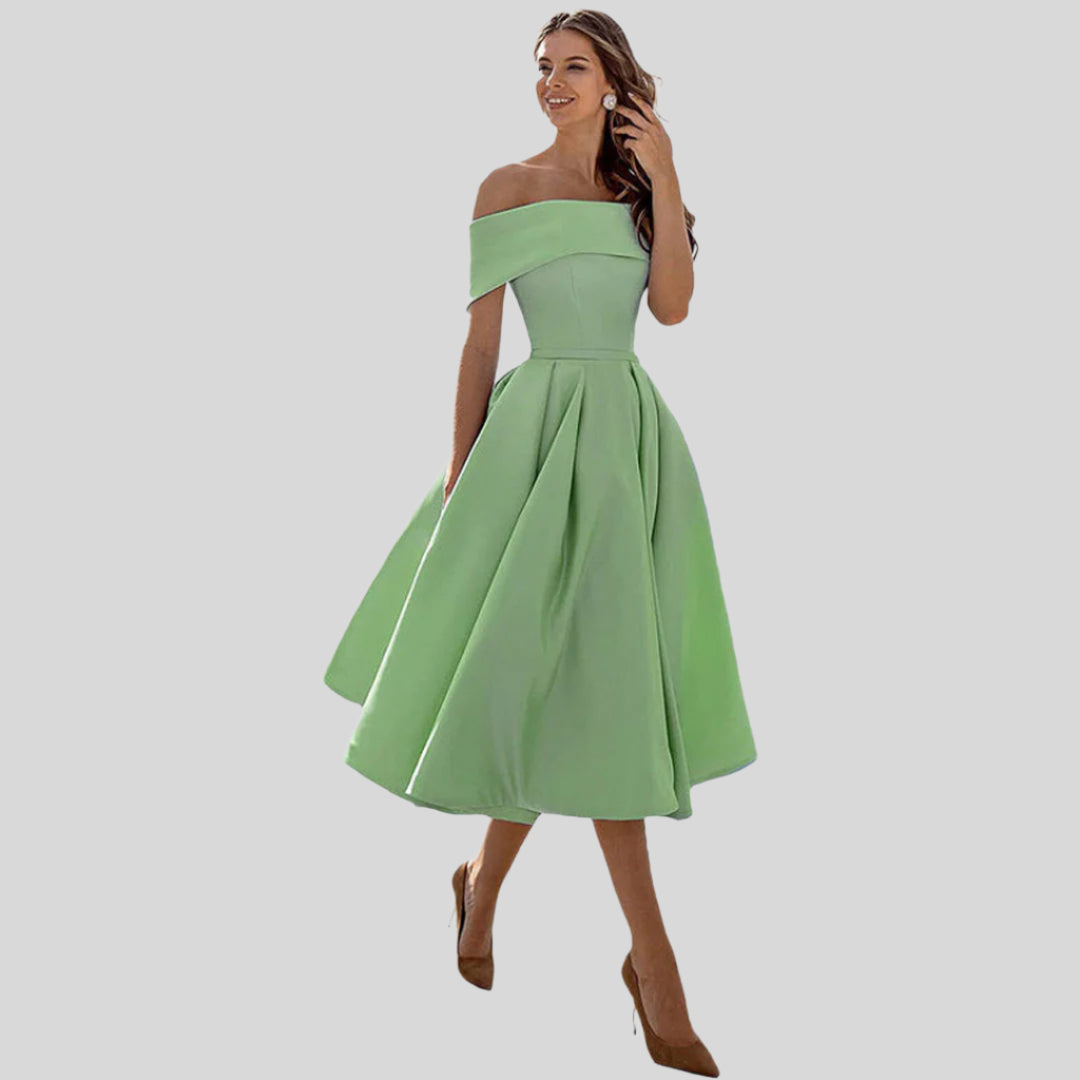 Melanie | Damen Mode Trägerlos Partykleid | Lässig