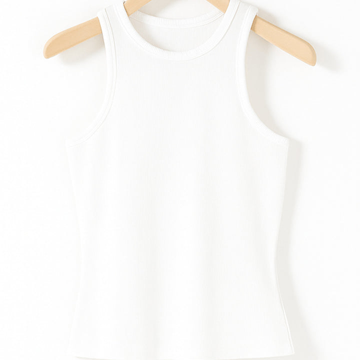 Elegantes geripptes Tanktop | Ärmellos
