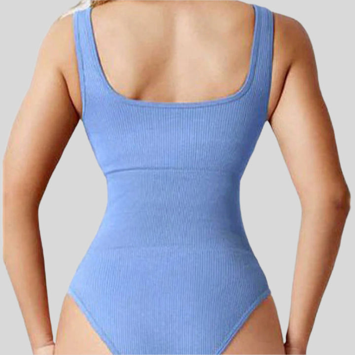 Meredith | Damen Gerippter Shapewear Body | Ärmellos