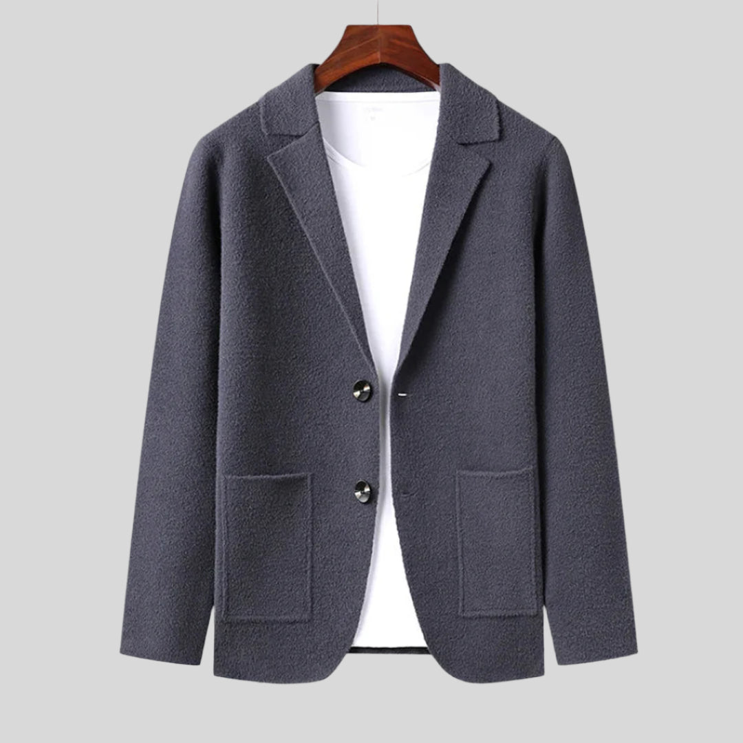 Sigmund | Herren Klassische Blazer-Strickjacke | Elegant