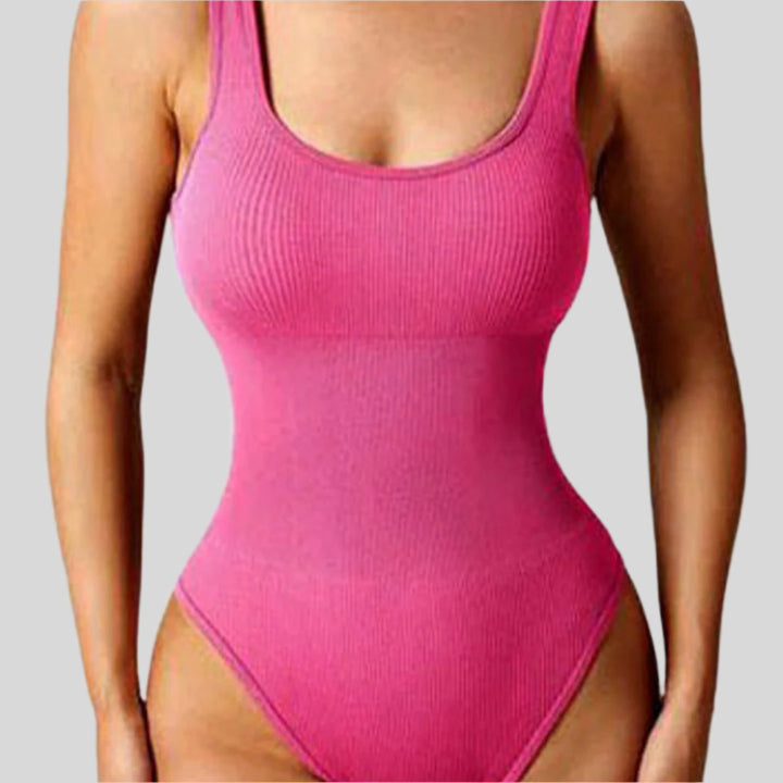 Meredith | Damen Gerippter Shapewear Body | Ärmellos