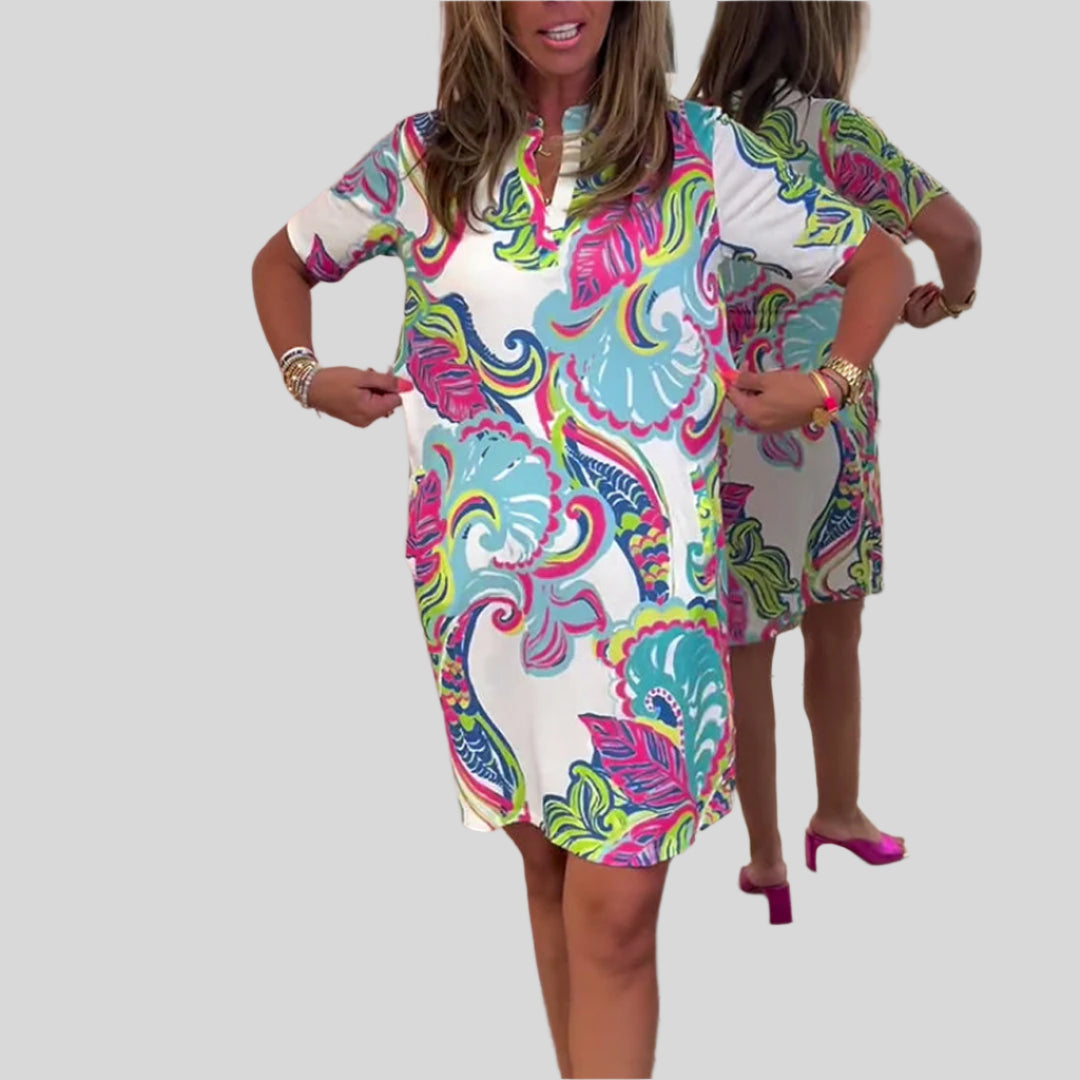 Lässiges Bedrucktes Sommerkleid | Mini