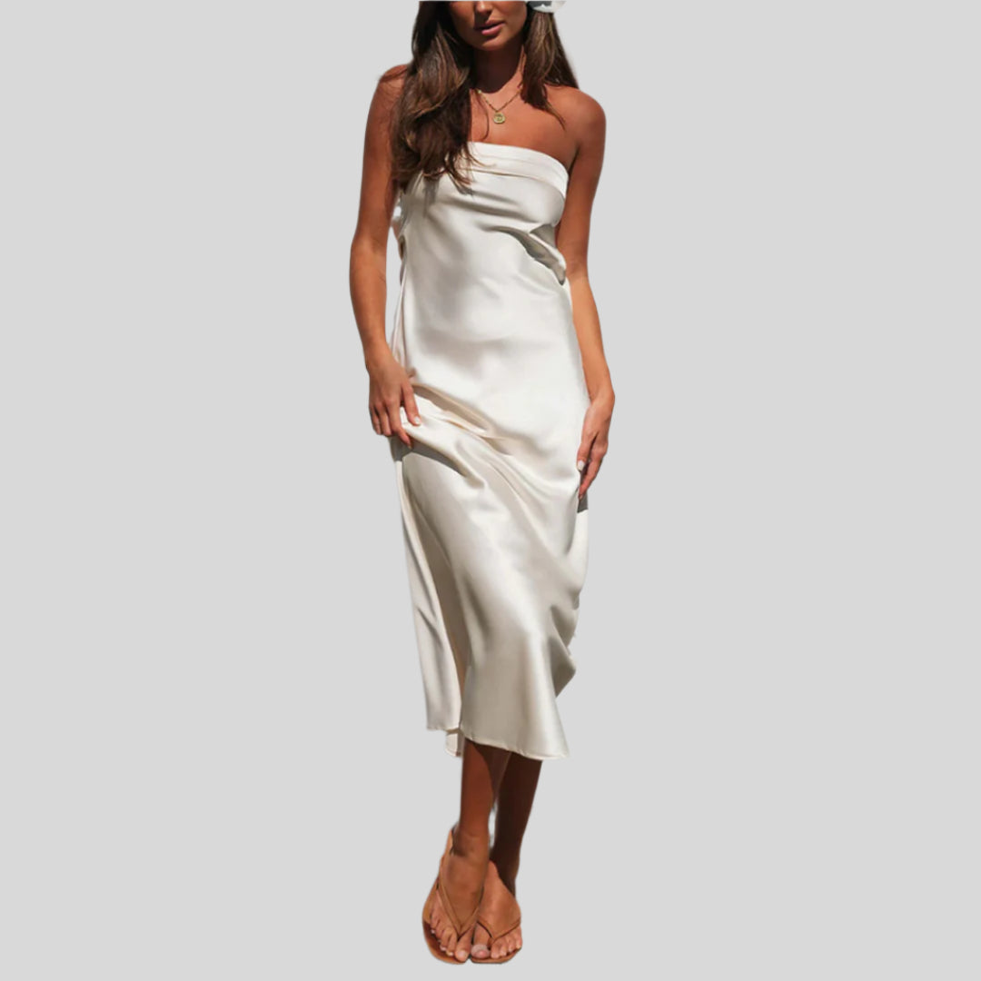 Elegantes Trägerloses Maxikleid | Sommer