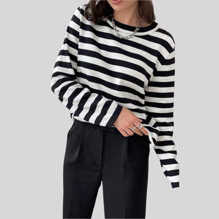 Skylar | Damen Gestreifter Pullover | Sommer