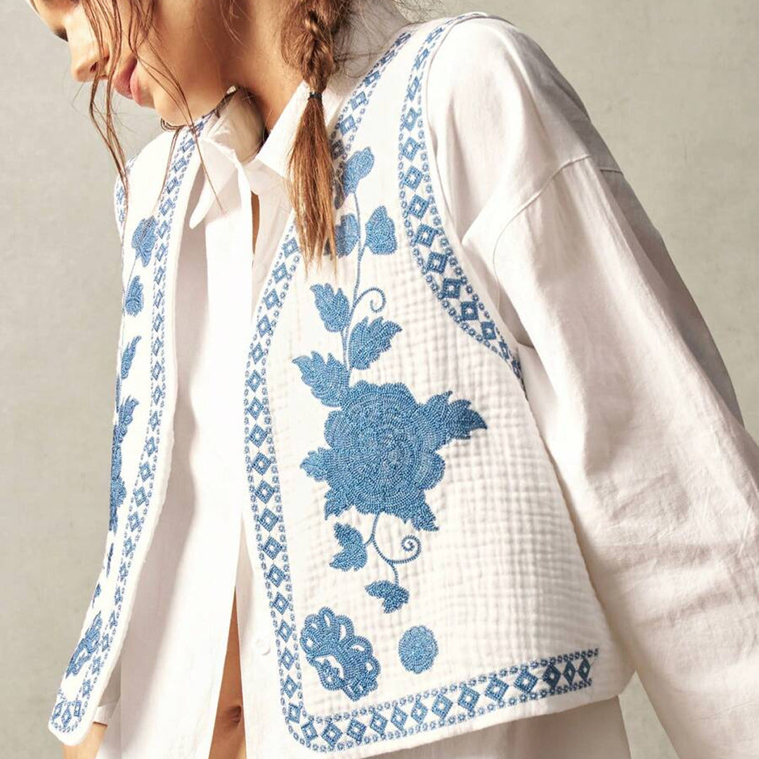 Bestickte Boho Weste | Trendig