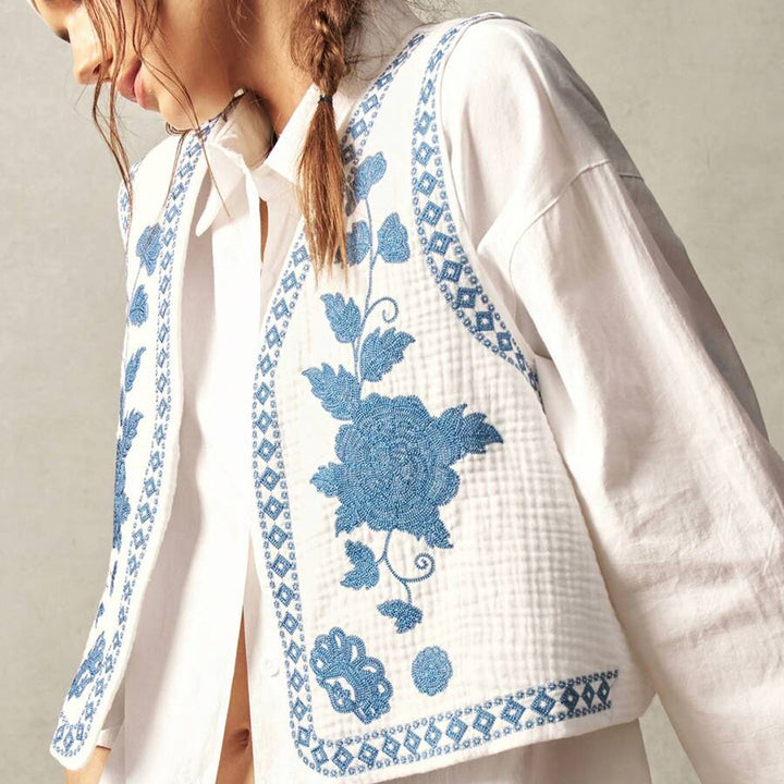 Bestickte Boho Weste | Trendig