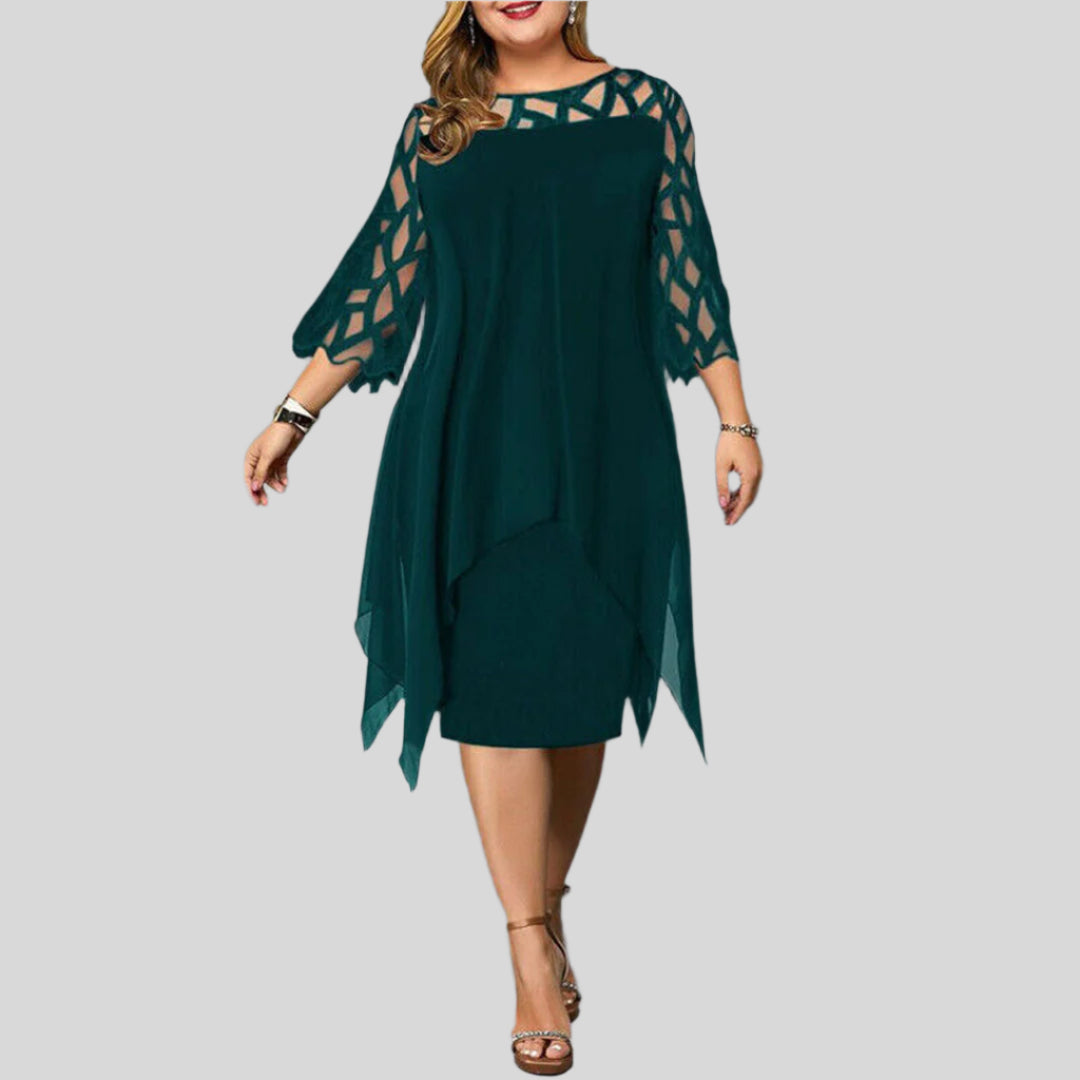 Henriette | Damen Elegantes Midi Kleid | Sommer