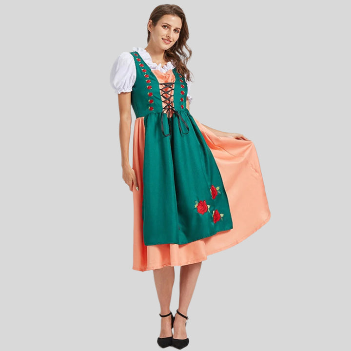Elegantes Oktoberfest-Dirndl-Midikleid | Sommer