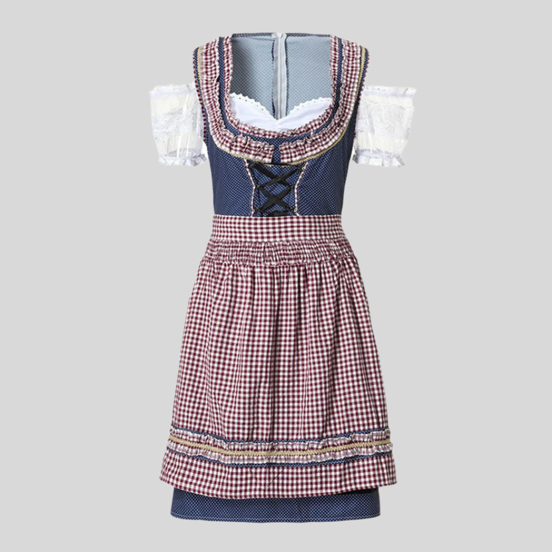 Schulterfreies Traditionelles Oktoberfest-Dirndlkleid | Midi