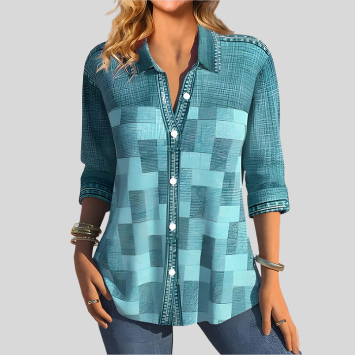 Elegante Bluse mit Knopfdetail | Lässiger Stil