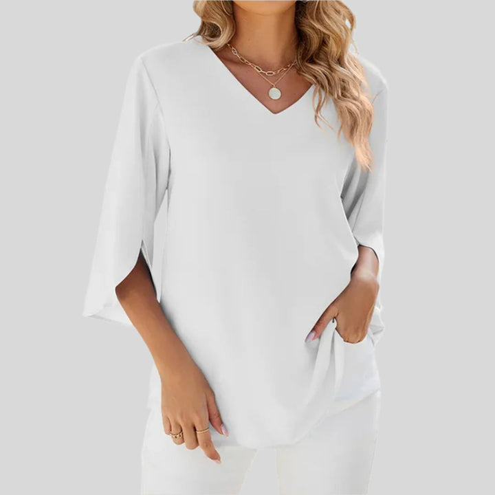 Elegante Bluse | V-Ausschnitt