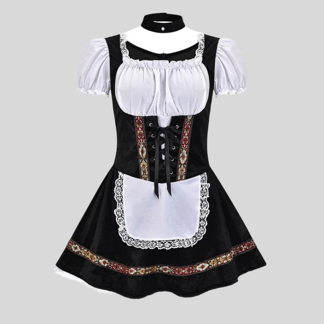Elegantes Mini-Dirndl für das Oktoberfest | Kurzarmlig und stilvoll