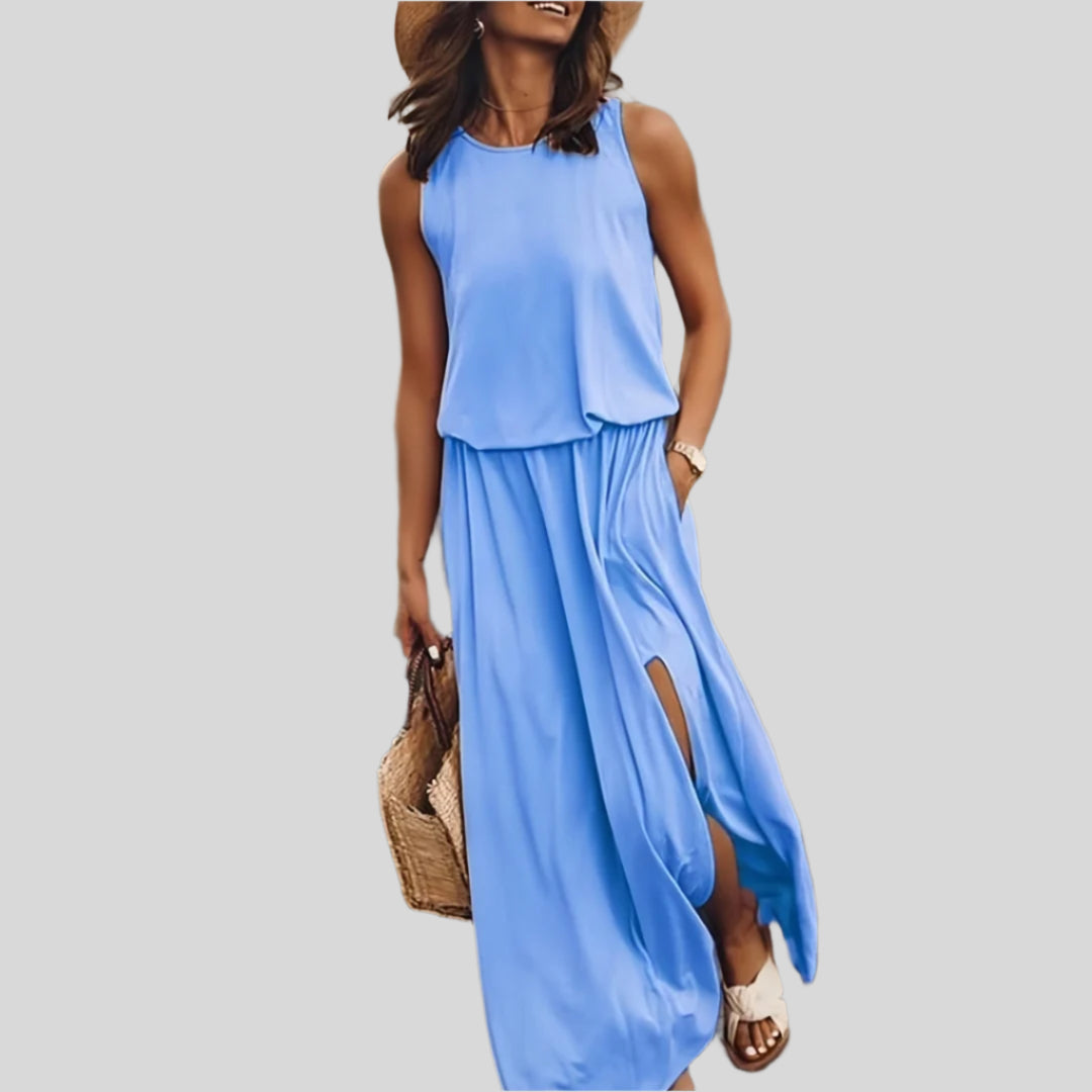 Elegantes Ärmelloses Sommerkleid | Maxi