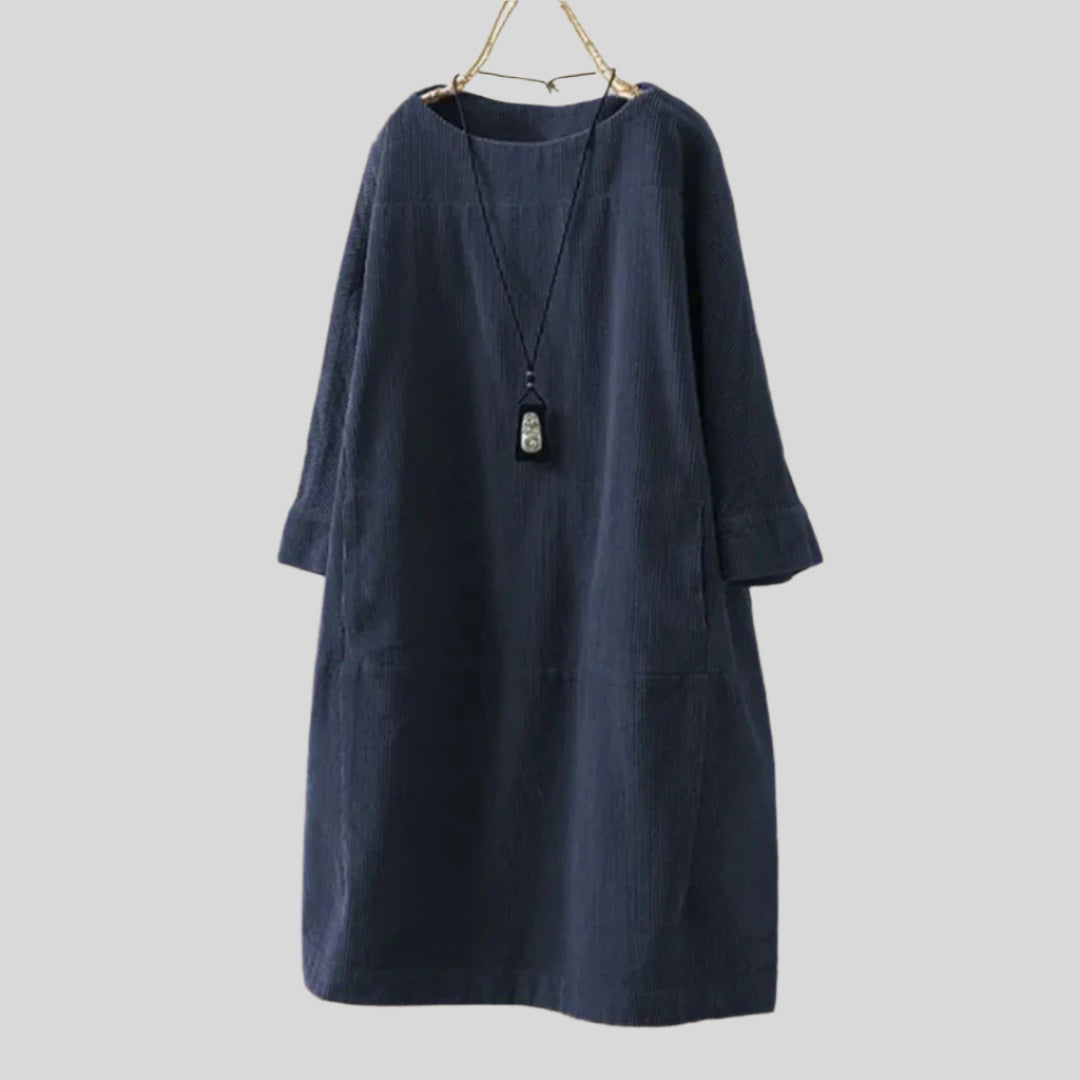Tilly | Damen Elegant Langarm Kleid | Midi