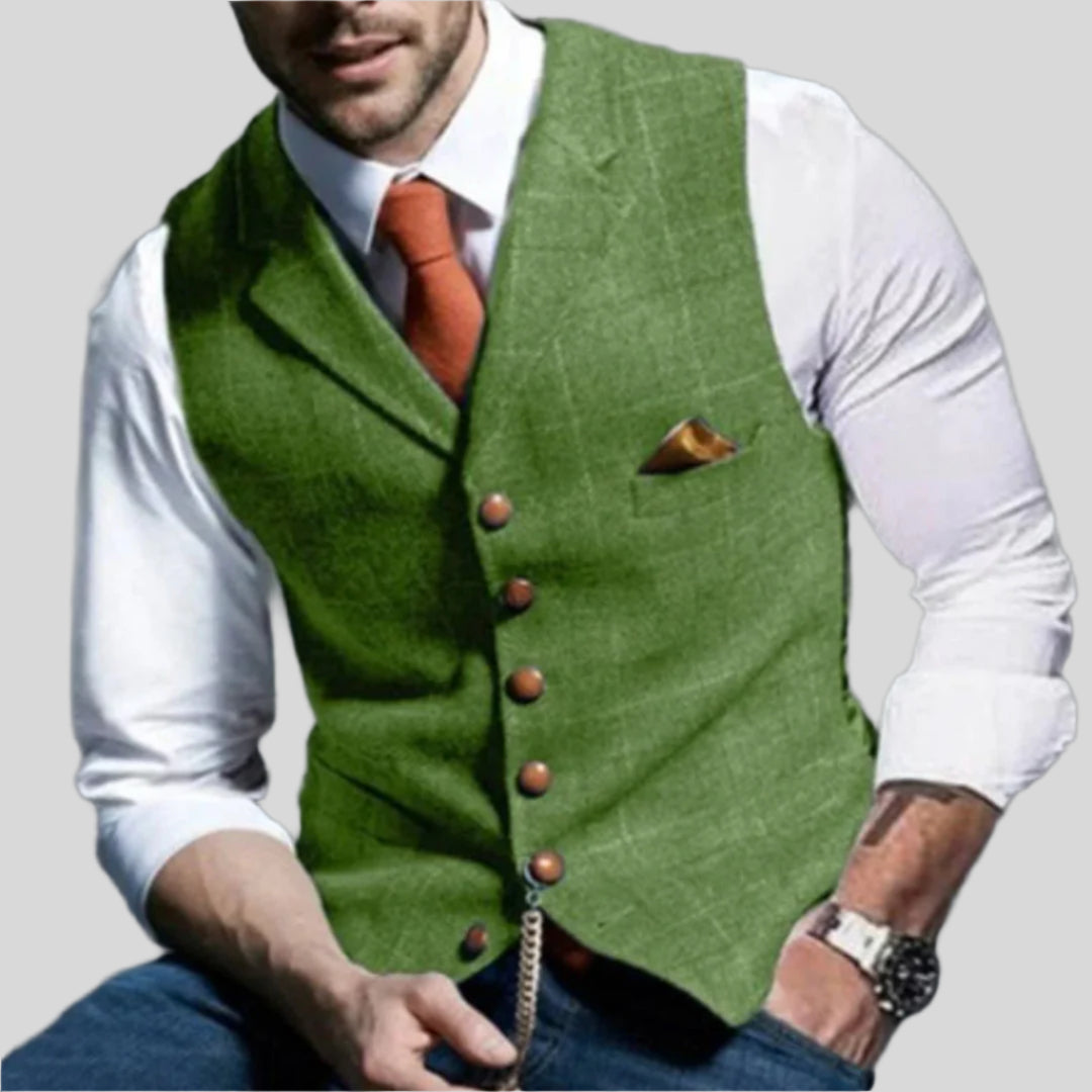 Alvin | Herren Stilvoll Vintage Weste | Trendig