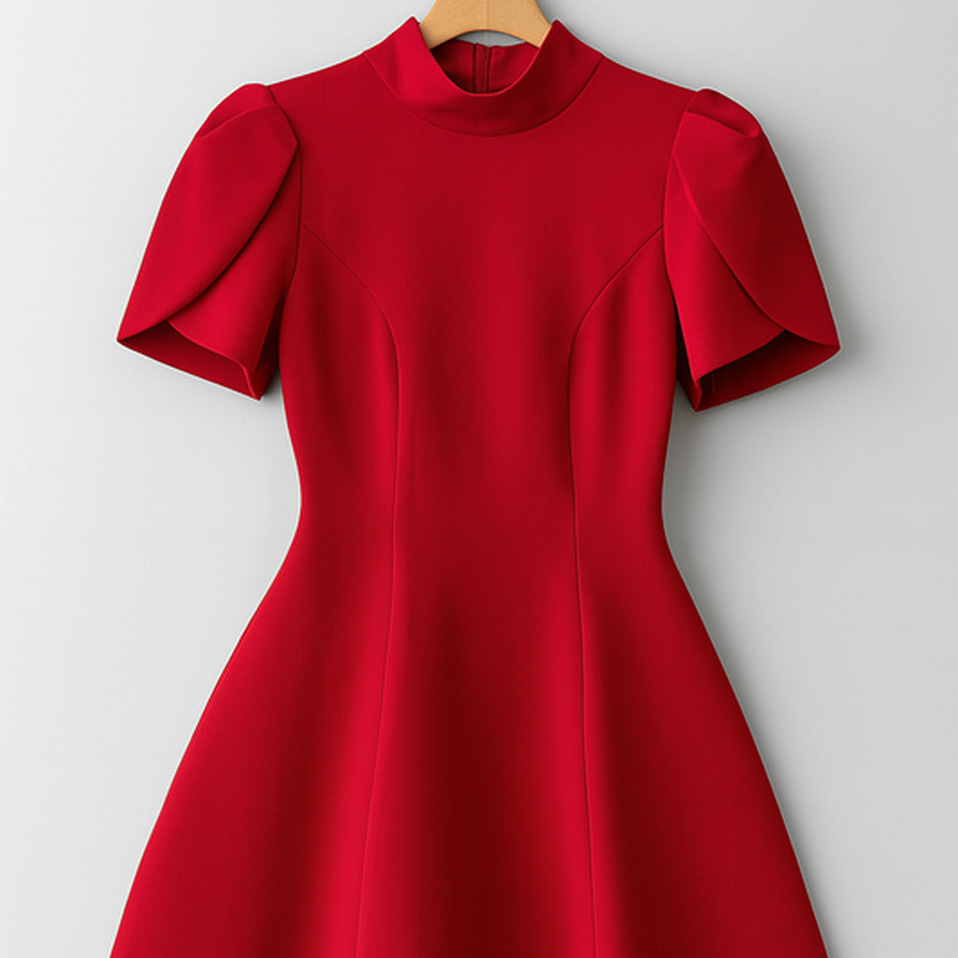 Stilvolles Sommerkleid mit Puffärmeln | Mini