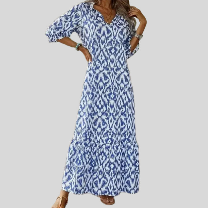 Zarahilde | Damen Sommer Kurzarmkleid | Maxi
