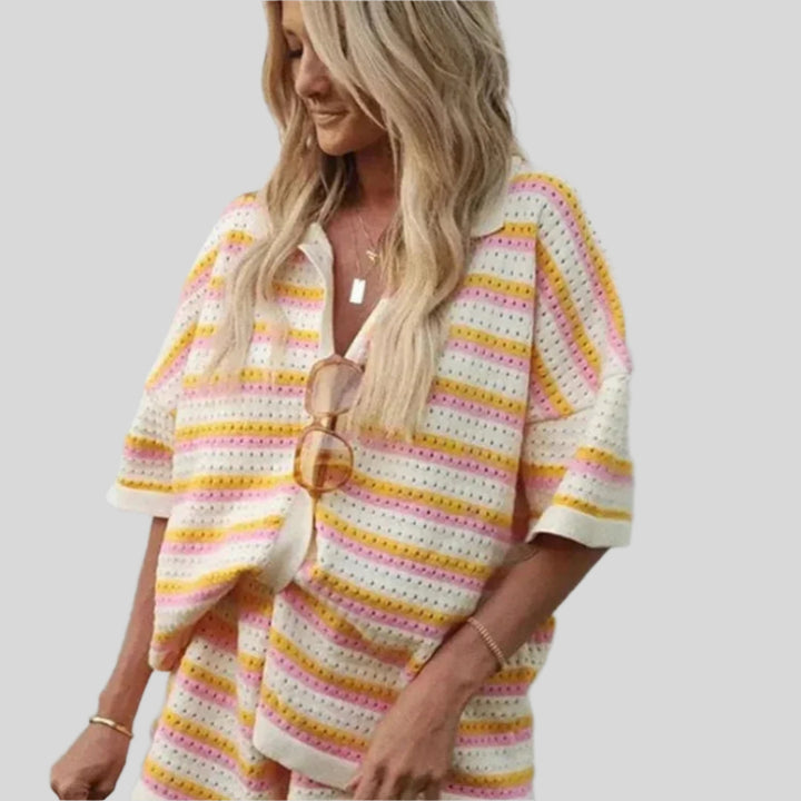 Elora | Damen Stilvolles Loungewear Set | Kurze Ärmel