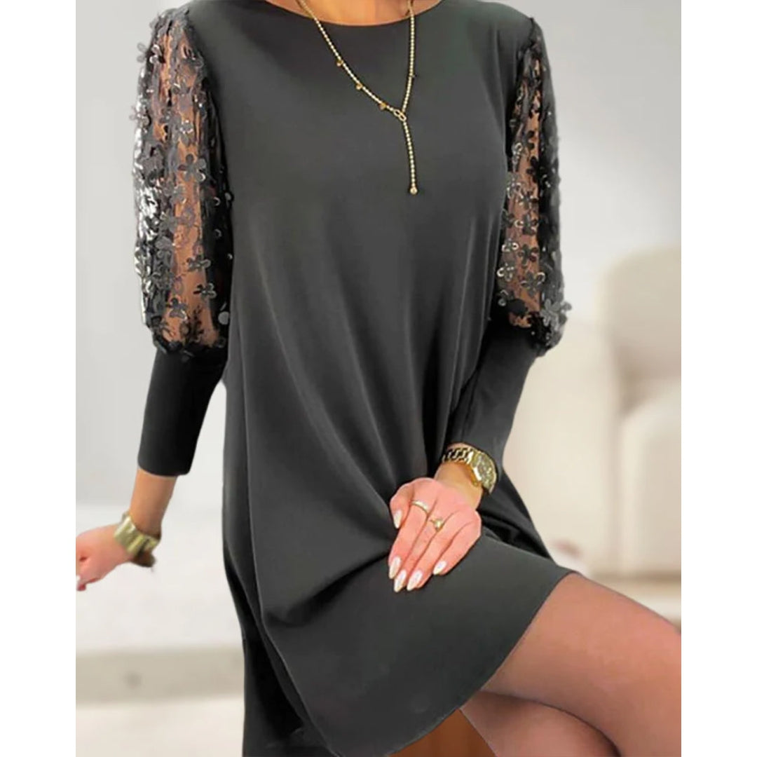 Langärmliges Sommerkleid | Mini