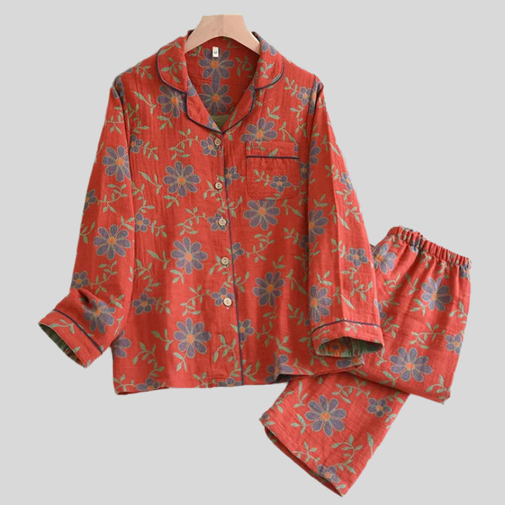 Hadley | Damen Langarm Pyjama Set | Nachtwäsche