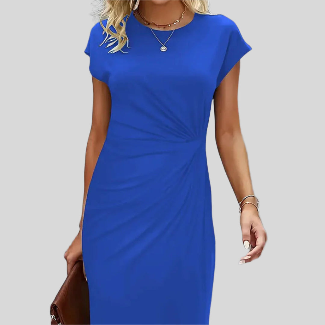 Elegantes Rundhalskleid | Midi