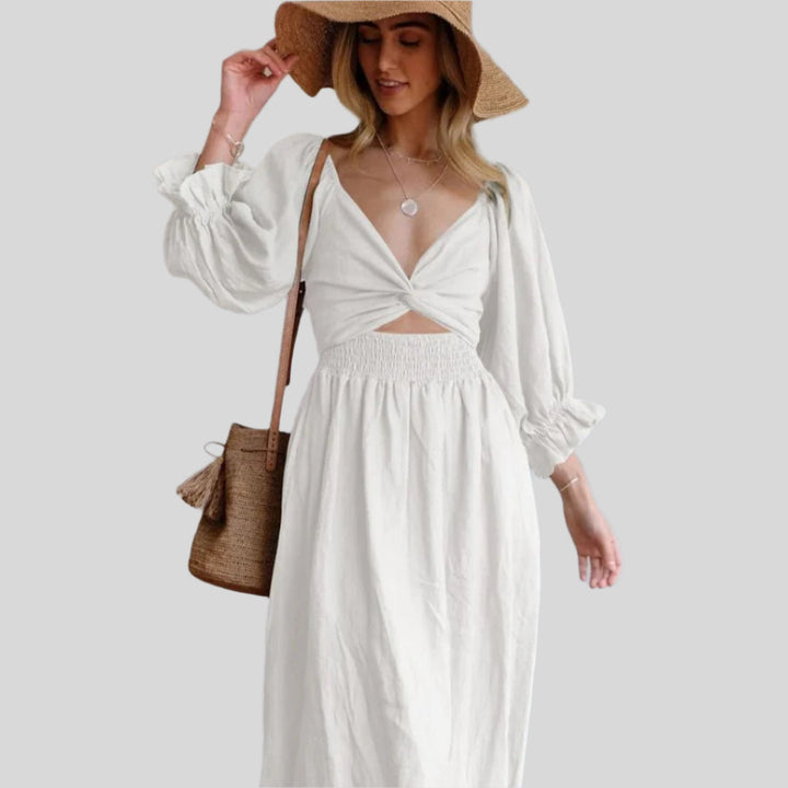 Naomi | Damen Elegant Sommerkleid | Midi