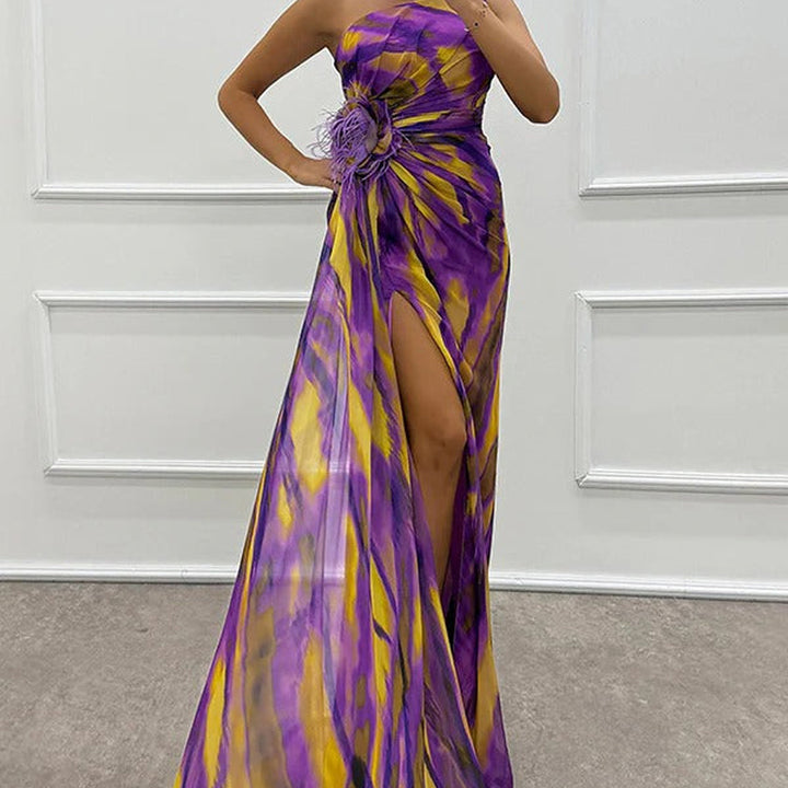 Asymmetrisches One-Shoulder-Maxikleid | Sommer