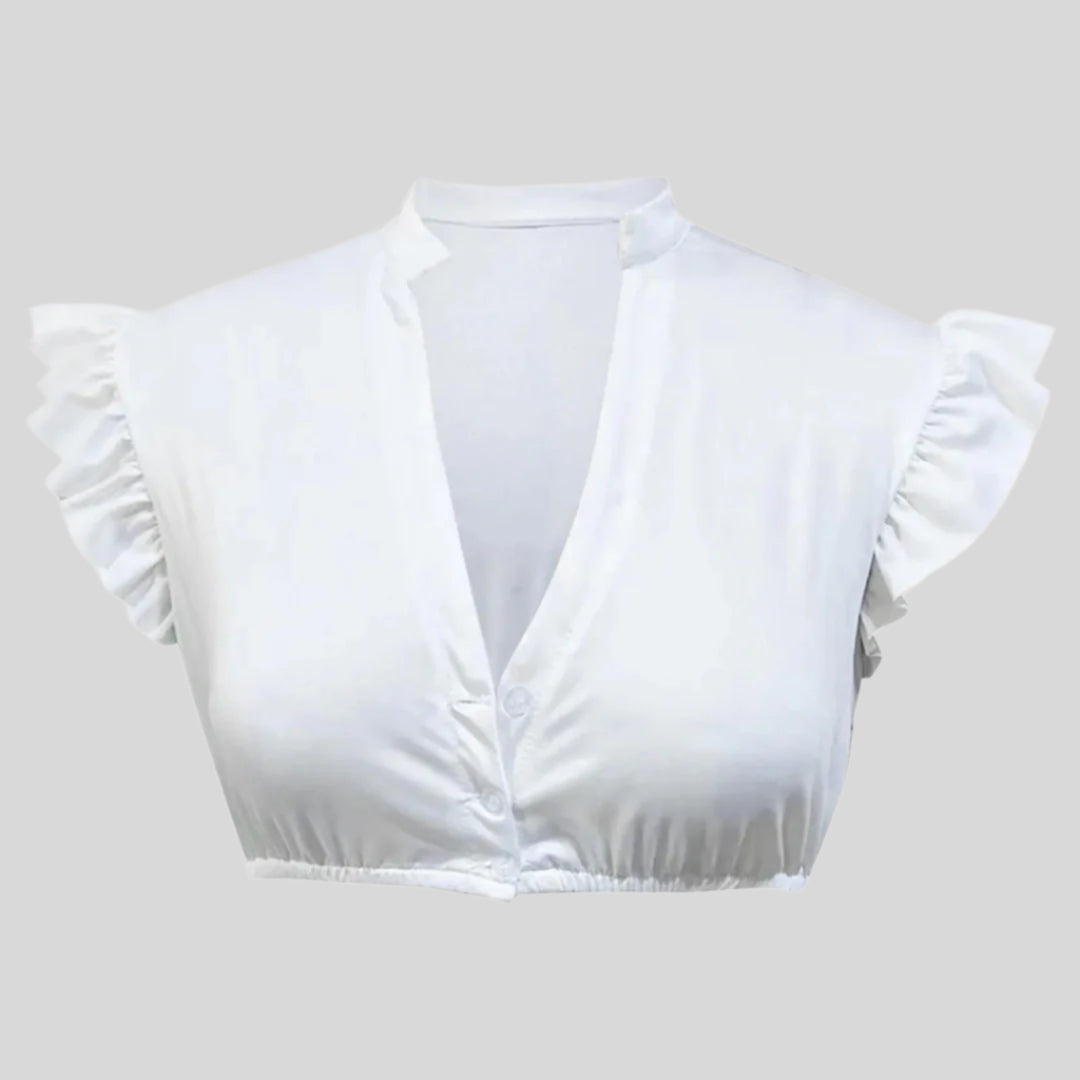 Elegante Oktoberfest-Dirndlbluse | Ärmellos