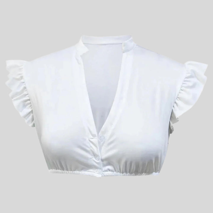Elegante Oktoberfest-Dirndlbluse | Ärmellos