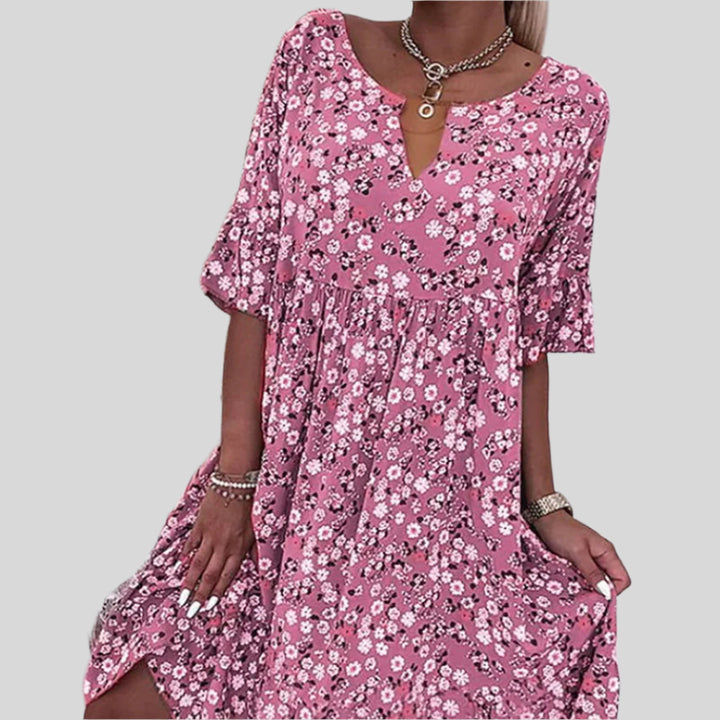 Lucille | Damen Elegant Blumenkleid | Midi