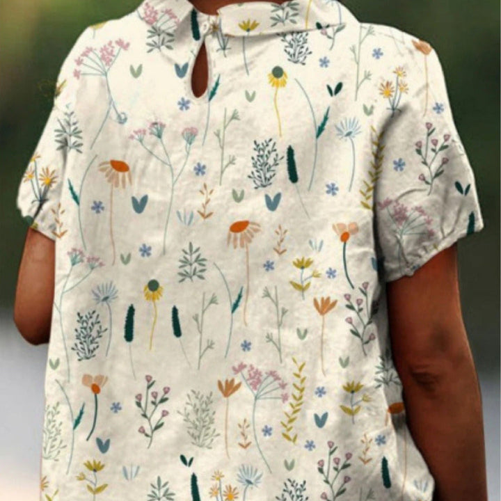 Elegante Wildblumenbluse | Atmungsaktiv