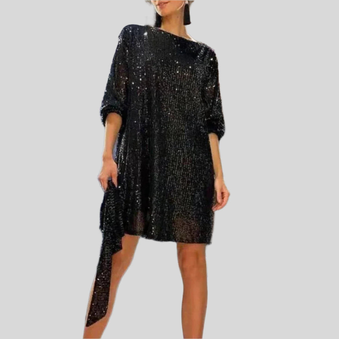 Rozi | Damen Elegantes Langarm Partykleid | Midi