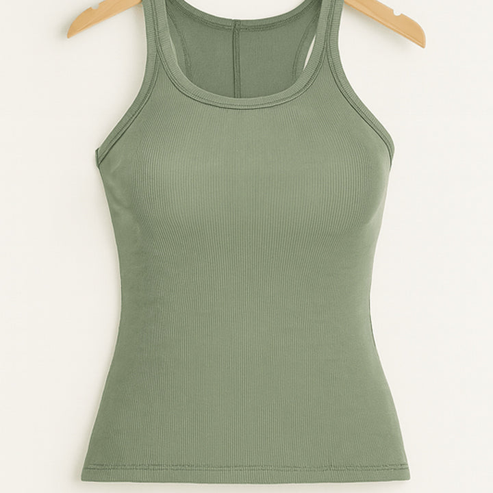 Elegantes geripptes Tanktop | Ärmellos