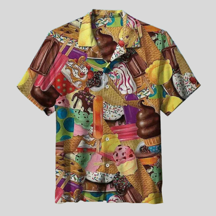 Marianna | Herren Eiscreme Hawaii Shirt | Bequem