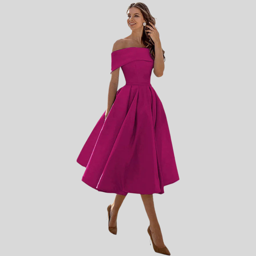 Melanie | Damen Mode Trägerlos Partykleid | Lässig