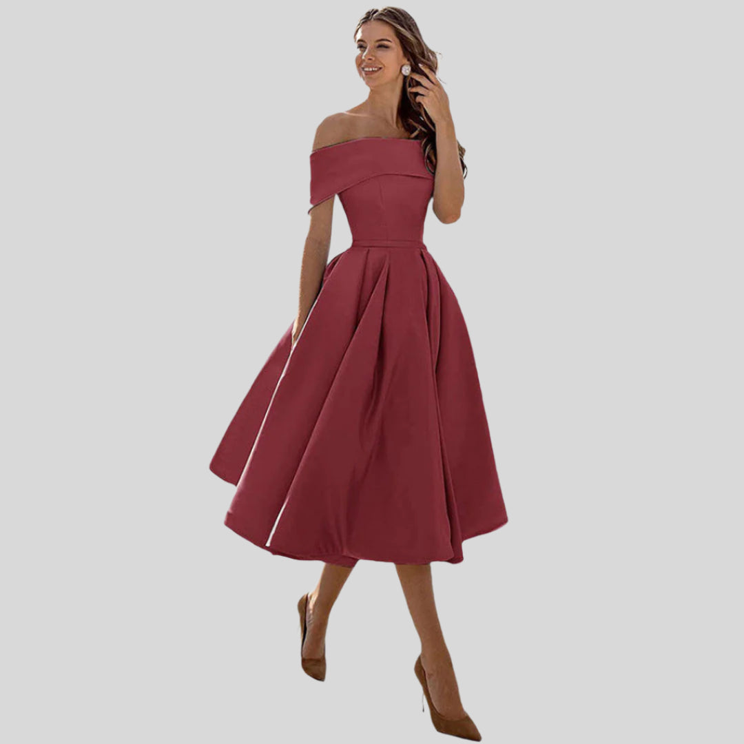 Melanie | Damen Mode Trägerlos Partykleid | Lässig