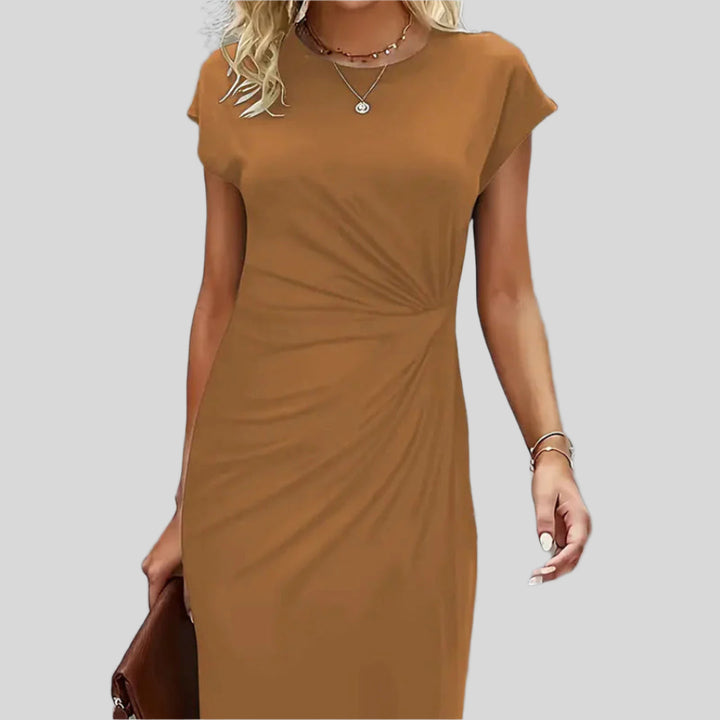 Elegantes Rundhalskleid | Midi