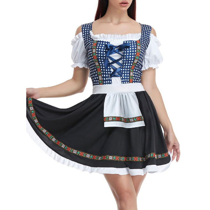 Klassisch-kariertes Oktoberfest-Dirndlkleid | Mini