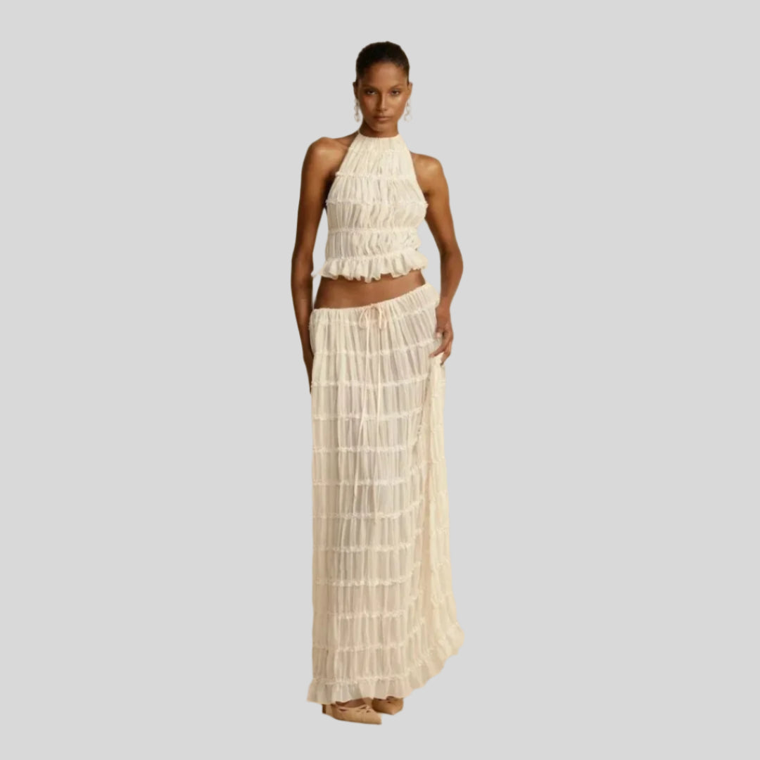 Ysella | Damen Leichtes Zweiteiliges Set | Elegant
