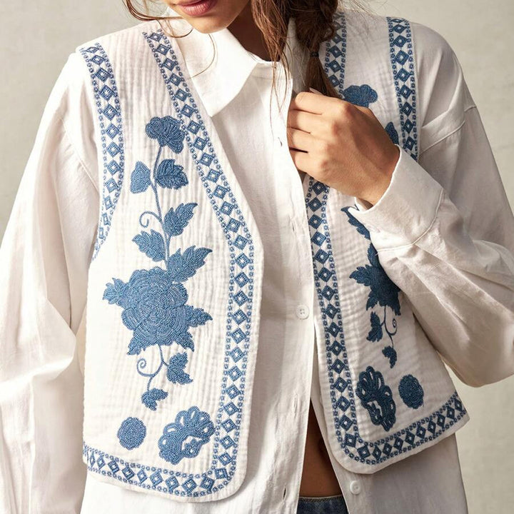 Bestickte Boho Weste | Trendig