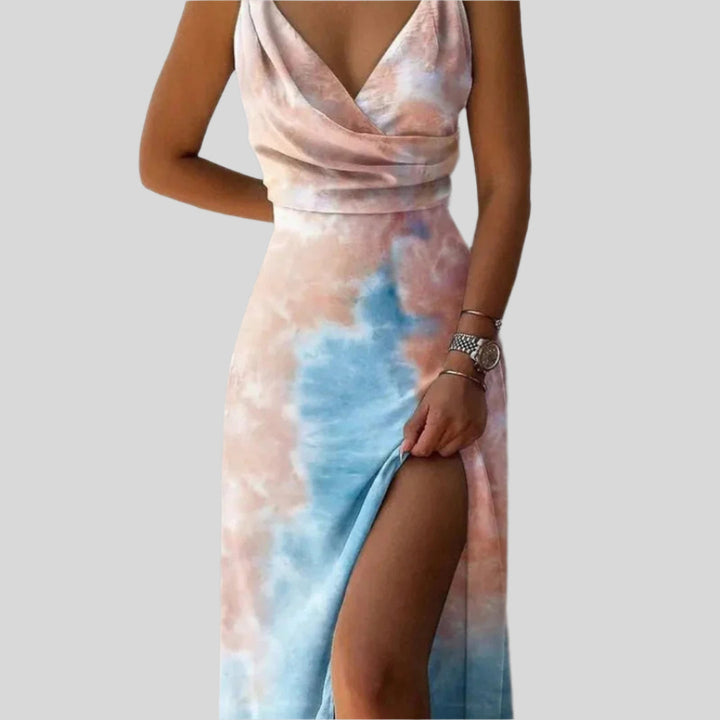Elegantes Sommerkleid Mit Blumenmuster | Maxi