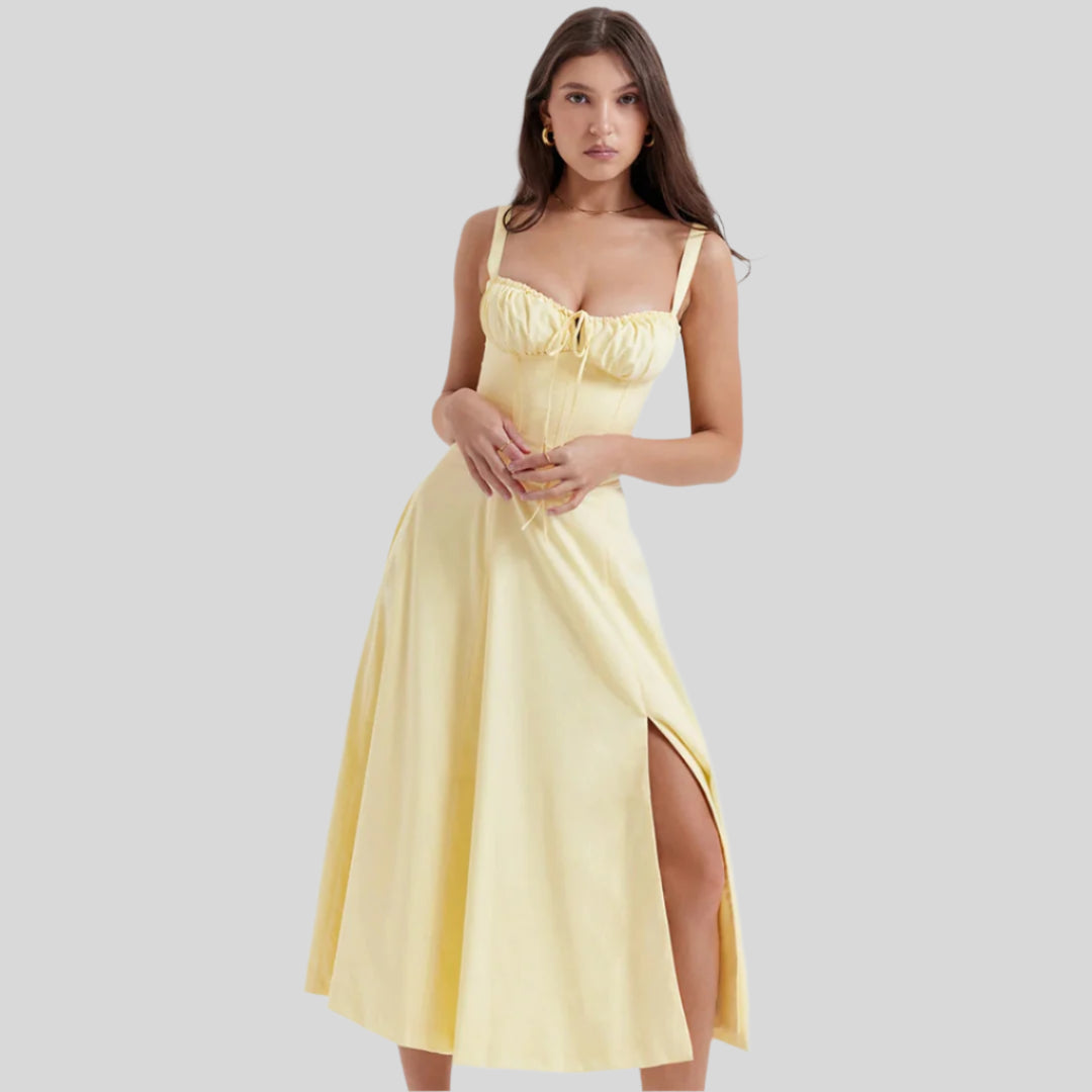 Blumenprint Sommerkleid | Midi