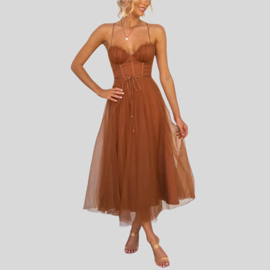 Loira | Damen Elegant Sommerkleid | Dehnbar