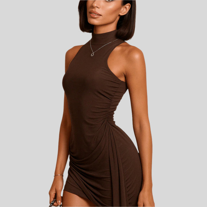Elegantes Hochgeschlossenes Minikleid | Outdoor