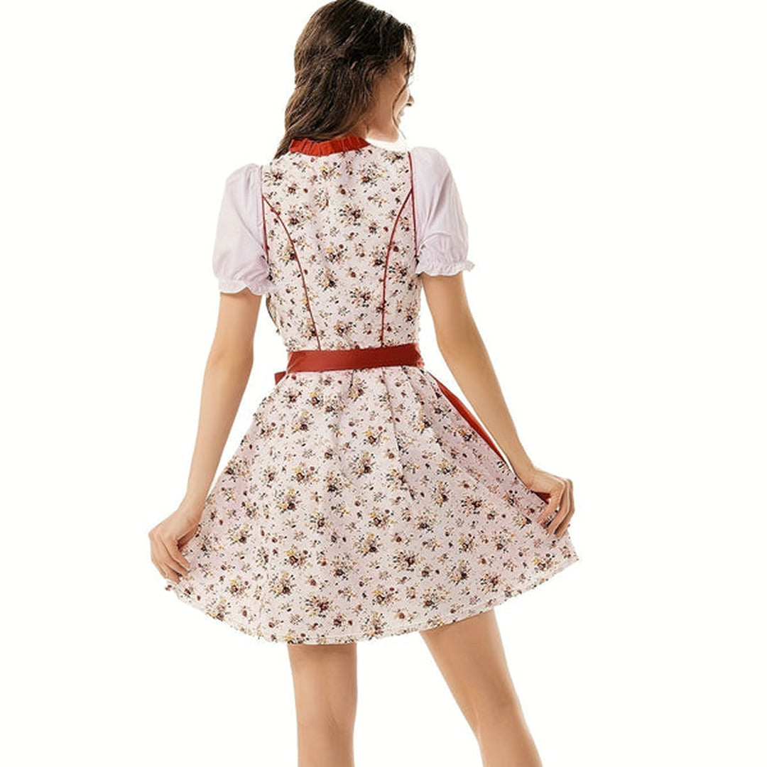 Rotes Damen-Oktoberfest-Dirndlkleid | Mini
