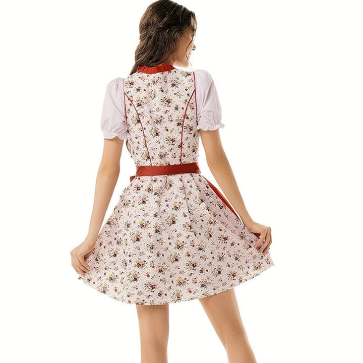 Rotes Damen-Oktoberfest-Dirndlkleid | Mini